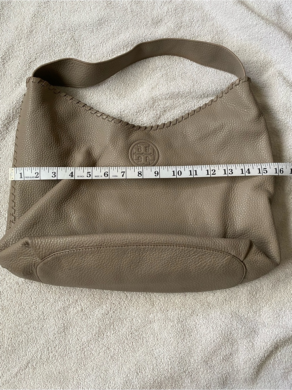 Tory Burch Marion Whipstitch Hobo bag Pebbled Leather - Picture 12 of 15